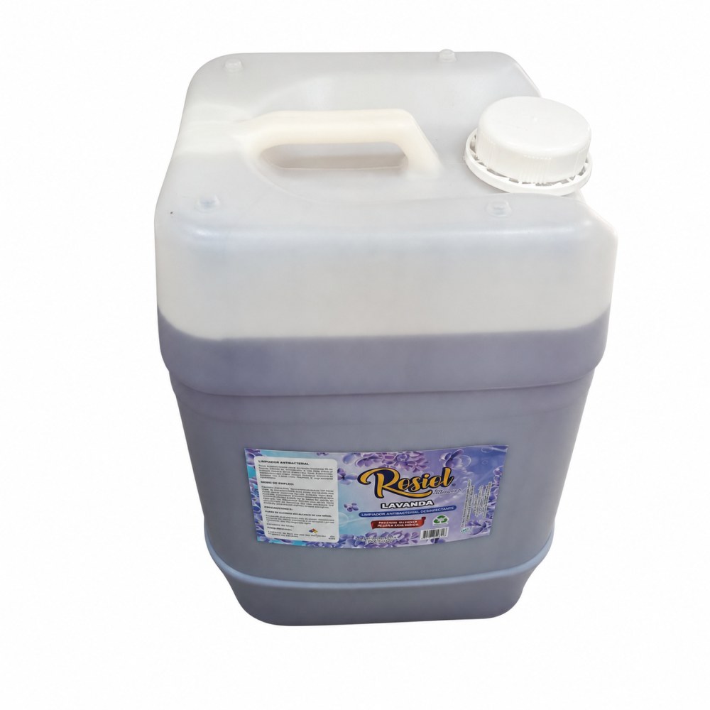 Otro lado del empaque de Limpiador Antibacterial Rosiol Lavanda - 20 Litros