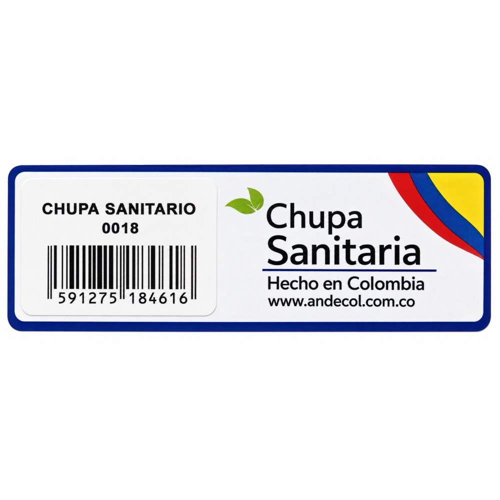 Otro lado del empaque de Chupón Sanitario Para Destapar Inodoros - Rojo