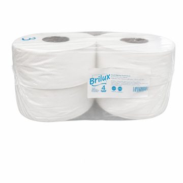 Papel Higiénico Institucional Brilux 4 Rollos Doble Hoja - 250 Metros