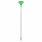 Frente del empaque de Portamopa Base Plástica con Palo de Aluminio Verde - 150 cm