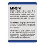 Otro lado del empaque de Tratamiento para Madera Maderol Fuller - 350 cc