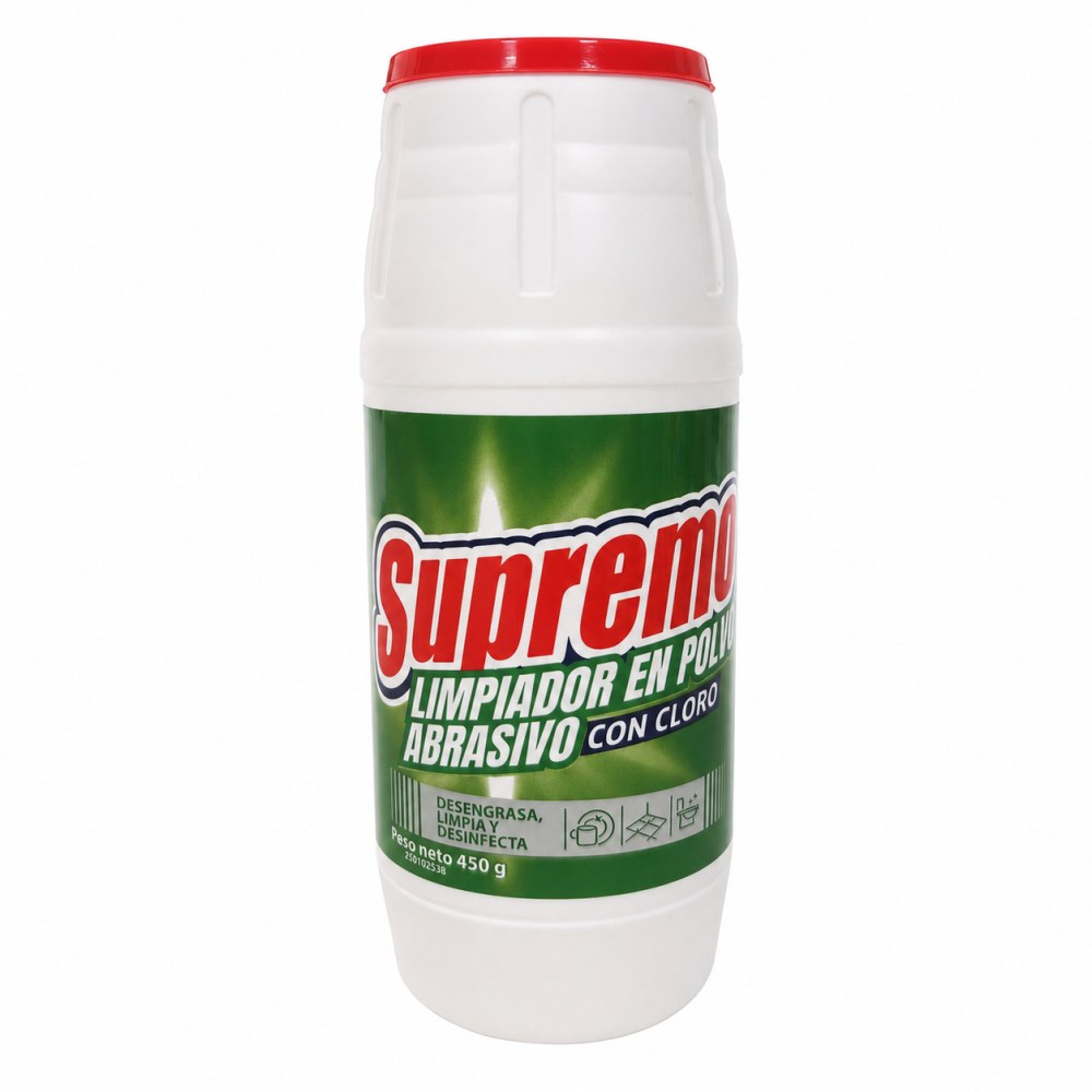 Limpiador en Polvo Abrasivo con Cloro Supremo - 450 Gramos
