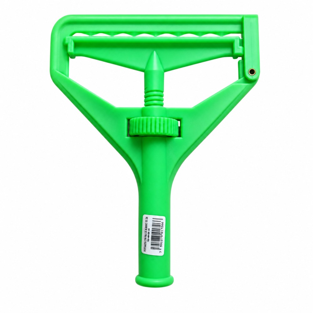 Otro lado del empaque de Portamopa Base Plástica con Palo de Aluminio Verde - 150 cm