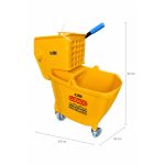 Otro lado del empaque de Carro Mopero con Exprimidor All Clean - 32 Litros
