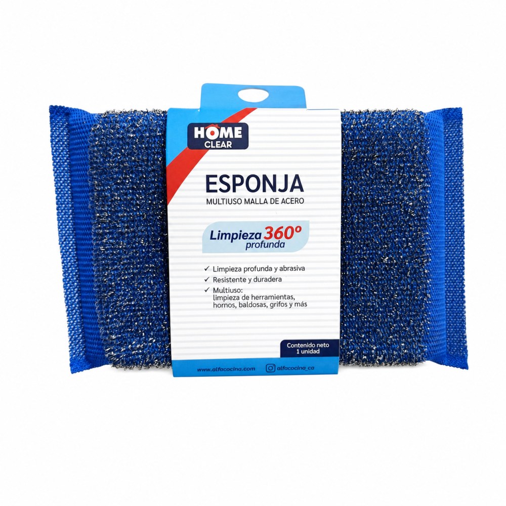 Esponja Multiuso Malla de Acero Home Clear