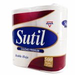 Otro lado del empaque de Papel Higiénico Sutil Premium Doble Hoja 4 Rollos
