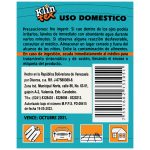 Otro lado del empaque de Klin Tex Limpiador Desengrasante Multiuso Aroma a Mandarina – 1,43 Litros