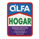 Otro lado del empaque de Papelera Plástica Calada Azul Alfa Hogar