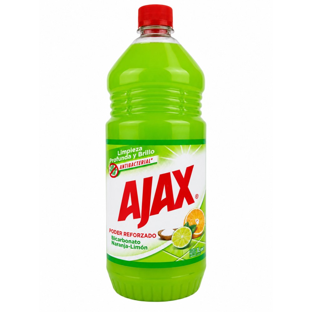 Ajax Limpiador Multiusos Antibacterial Bicarbonato Naranja-Limón – 1 Litro