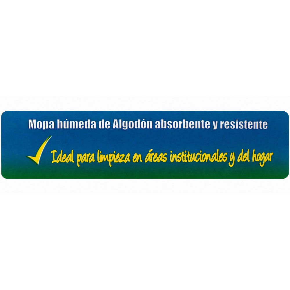 Otro lado del empaque de Mopa Industrial de Algodón Indutesa MOI-400