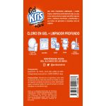 Otro lado del empaque de Gel Kris Limpiador con Cloro - 1 Litro