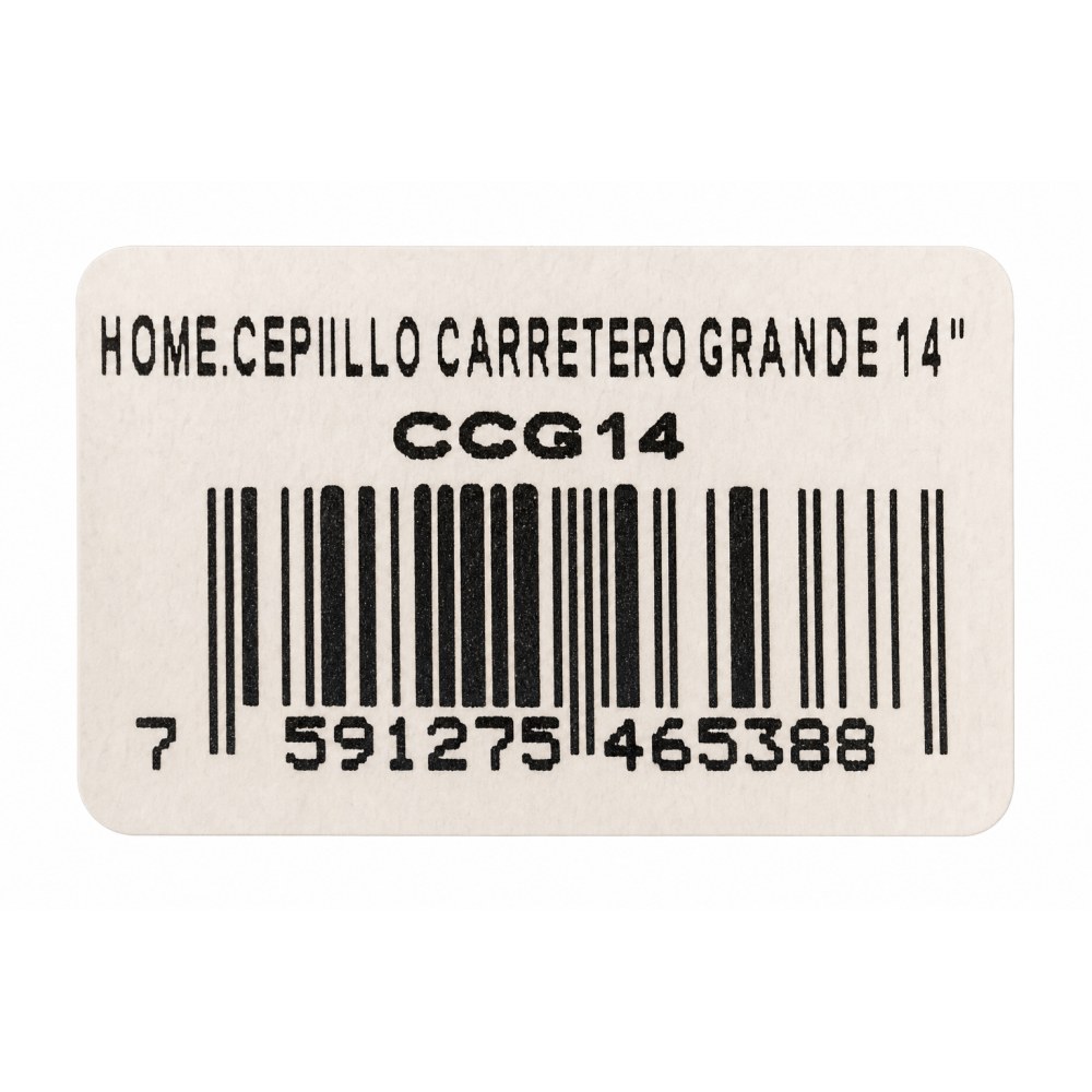 Otro lado del empaque de Cepillo Carretero Grande Home Clear - 14 Pulgadas