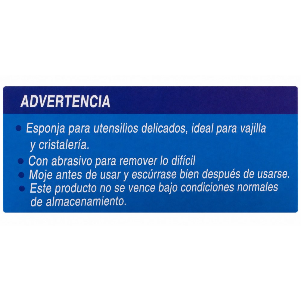 Otro lado del empaque de Esponja Doble Uso IZY Clean