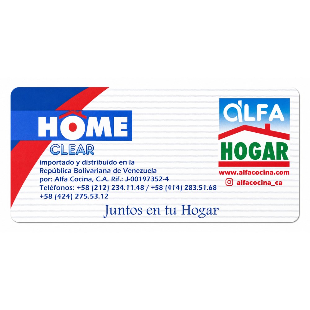 Otro lado del empaque de Cepillo Carretero Grande Home Clear - 14 Pulgadas