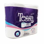 Otro lado del empaque de Papel Higiénico Brilux Tessa 600 Hojas Dobles - 4 Rollos