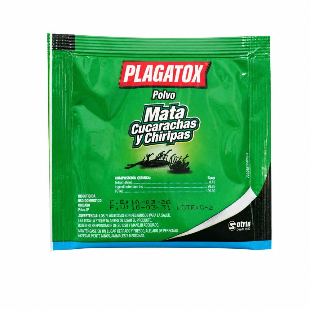 Plagatox Polvo Mata Cucarachas y Chiripas - 30 Gramos