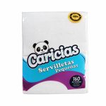 Frente del empaque de Servilletas Pequeñas Caricias - 160 Unidades