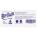 Otro lado del empaque de Papel Higiénico Institucional Brilux 4 Rollos Hoja Sencilla - 250 Metros