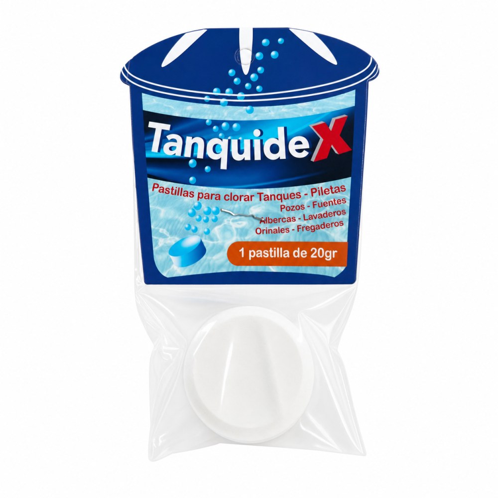 Pastilla de Cloro TanquideX 20 Gramos Para Tanque de 1000 Litros