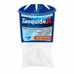 Frente del empaque de Pastilla de Cloro TanquideX 20 Gramos Para Tanque de 1000 Litros