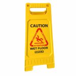 Frente del empaque de Señal de Precaución Piso Mojado Rimax Plegable - Amarillo