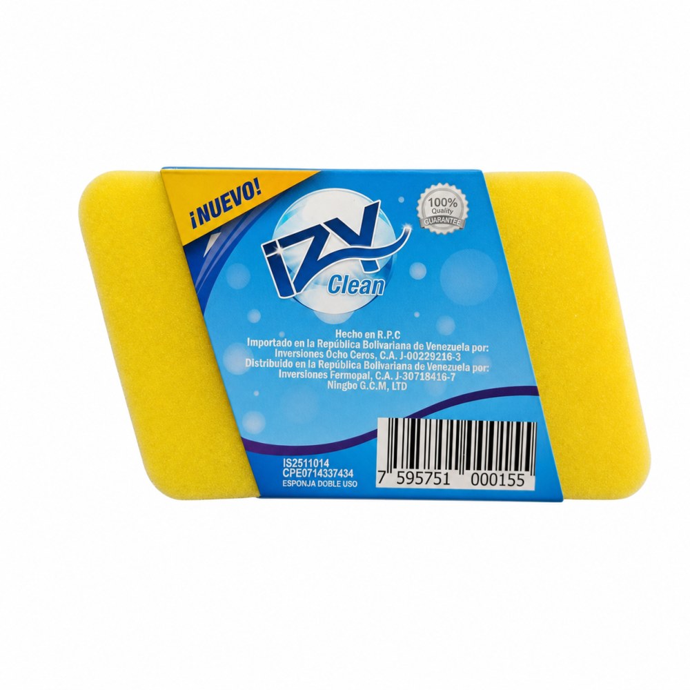 Otro lado del empaque de Esponja Doble Uso IZY Clean