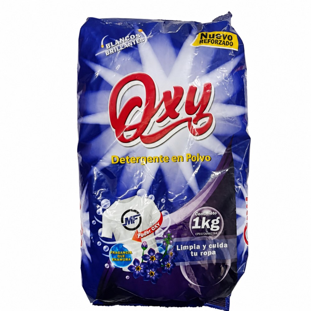 Detergente en Polvo Oxy Blancos Brillantes 1 kg