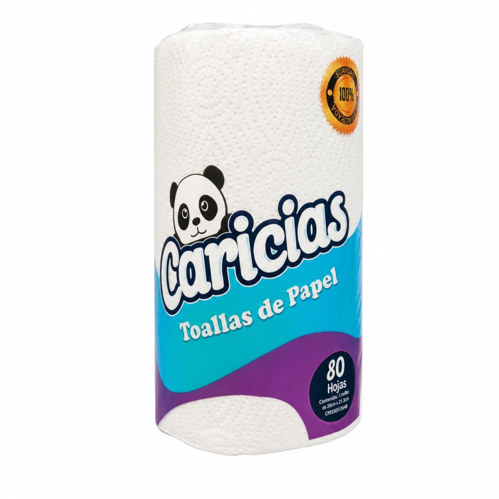 Toallas de Papel Caricias - 80 Hojas