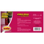 Otro lado del empaque de Cera Roja Autobrillante Valp - 1350 Litros