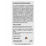 Otro lado del empaque de Cloro Blanqueador Limpiador Rosiol – 3.785 Litros