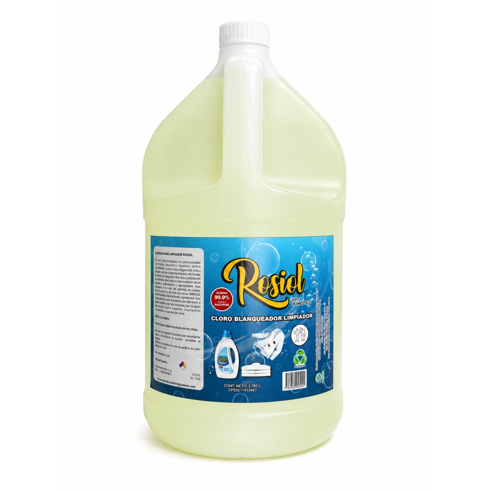 Cloro Blanqueador Limpiador Rosiol – 3.785 Litros
