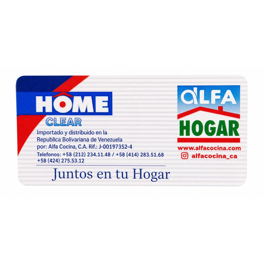 Otro lado del empaque de Rastrillo de Jardín Plástico Home Clear Azul
