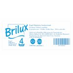 Otro lado del empaque de Papel Higiénico Institucional Brilux 4 Rollos Doble Hoja - 250 Metros